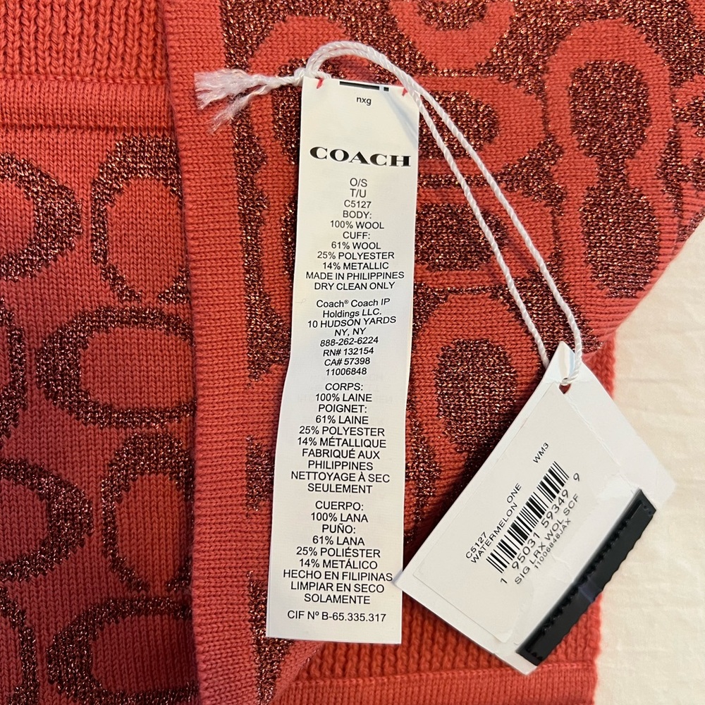 NWT Coach Scarf - Picture 7 of 9